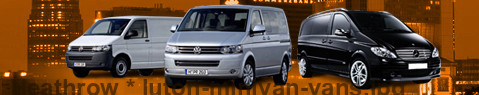 Private transfer from Heathrow to Luton with Minivan