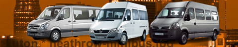 Private transfer from Luton to Heathrow with Minibus